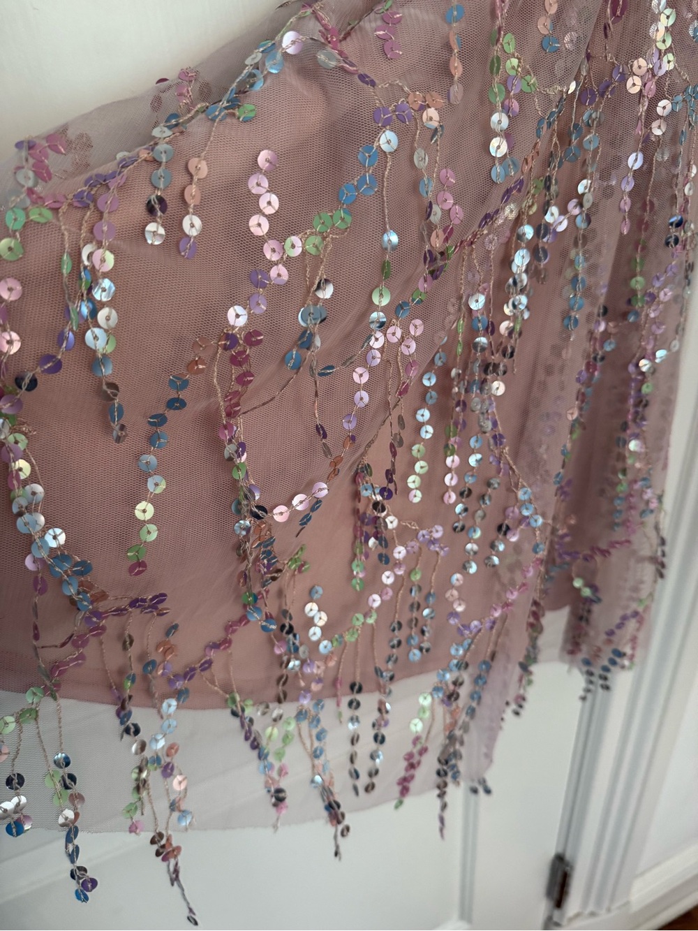 Hello Molly Blush Pink Sequin Embellished Strapless Dress - Picture 2 of 6